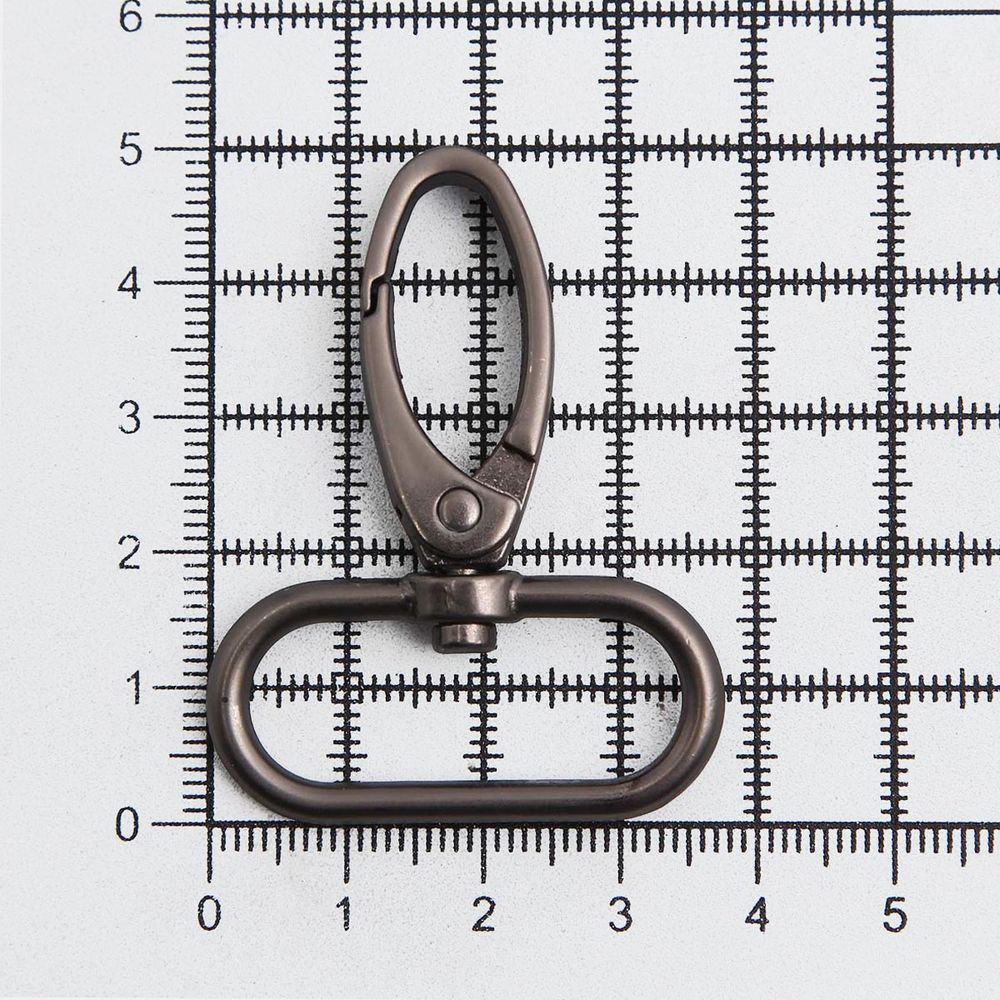 Карабин металл 30.0 мм (49х38 мм), титан цв.07-2, ГУ12849, 4 шт