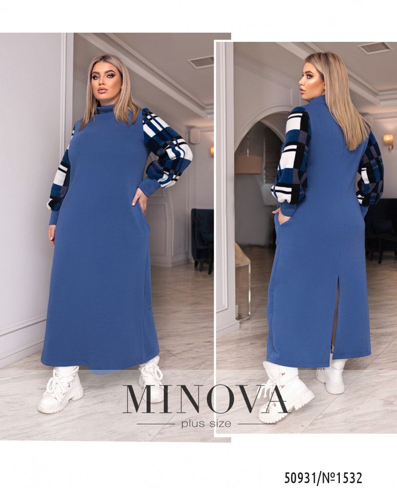 Платье 1532-джинс Minova Платье 1532-джинс Minova