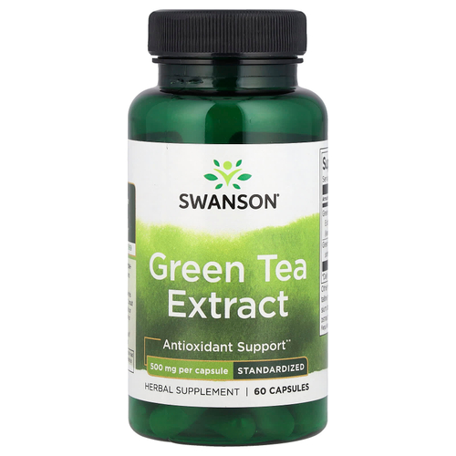Swanson Vitamins, Экстракт зеленого чая, 500 мг, 60 капсул