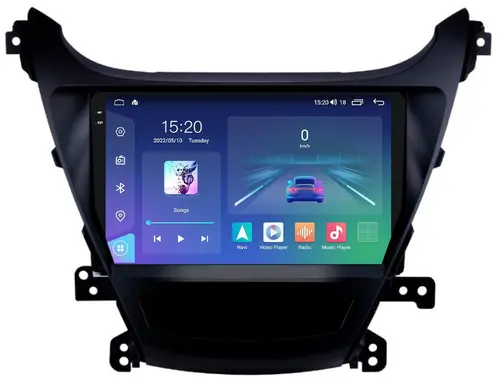 Магнитола для Hyundai Elantra 5 MD 2013-2015 (рестайлинг) - Parafar PF366RN2K на Android 13, Быстрая, QLED+2K, CarPlay, 4G SIM-слот