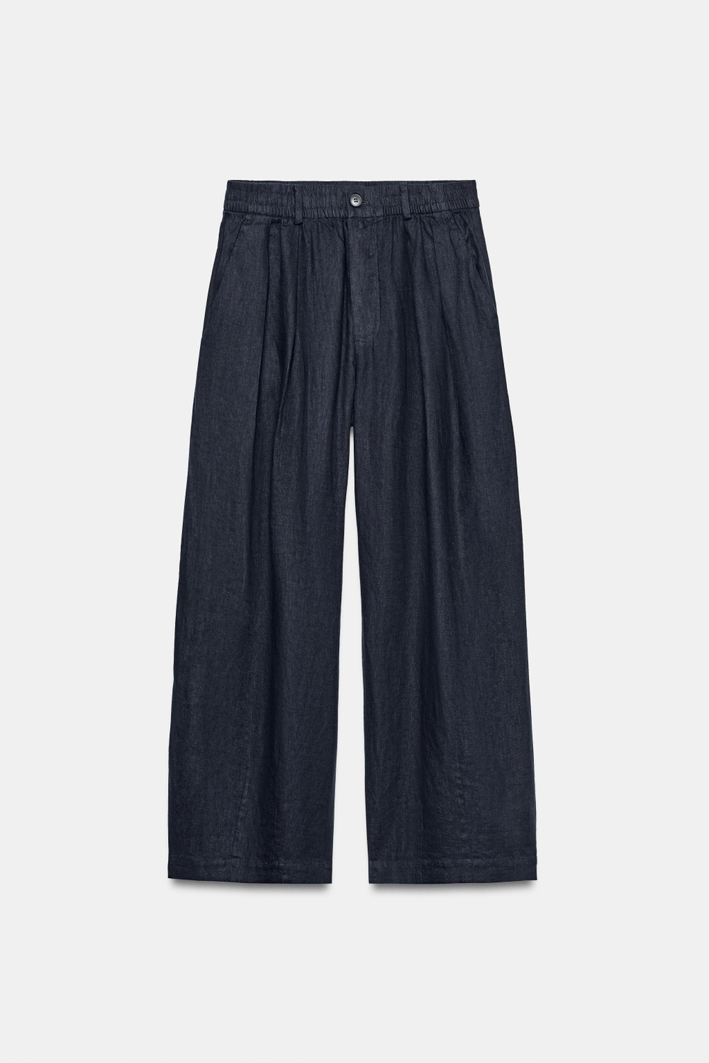 БРЮКИ СО СКЛАДКАМИ ИЗ 100% ЛЬНА — ZW COLLECTION — ZARA