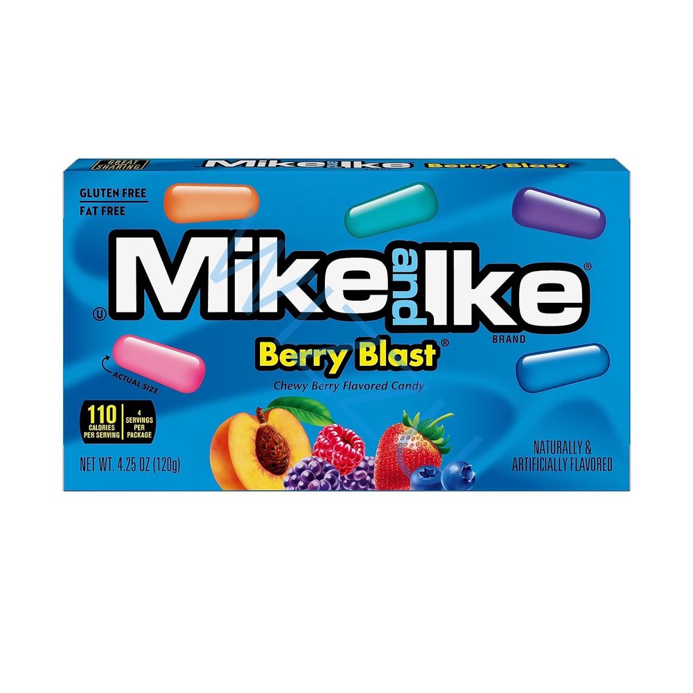 Конфеты жевательные Mike and Ike 120гр Berry Blast (Ягодный Взрыв)