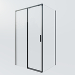 Душевой уголок Vincea Софт 2 (Soft 2) VSR-3SO29014CLB, 1400*900, черный, стекло прозрачное