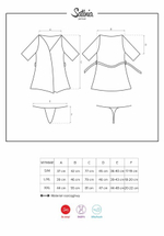 Серый атласный халатик с кружевом на рукавах Satinia Robe SM (42-44) (Цвет: серый)