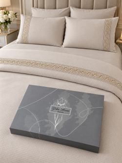 Gelin Home КПБ 6 пр. SILA каменный цвет пододеяльник 200*220, простынь 240*260, наволочки 50*70 2шт, декоративные наволочки 50*70 2шт GLNN573 — фото 6