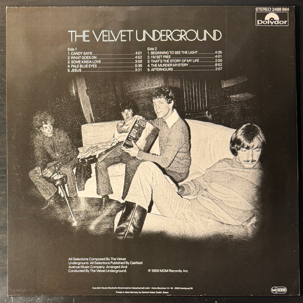 The Velvet Underground ‎– The Velvet Underground (Германия 1985г.) Т