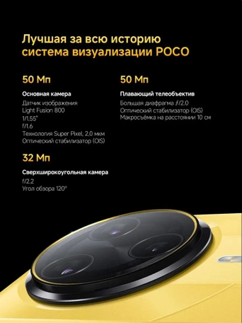 Смартфон Xiaomi Poco F7 Ultra 5G 16/512 ГБ Yellow