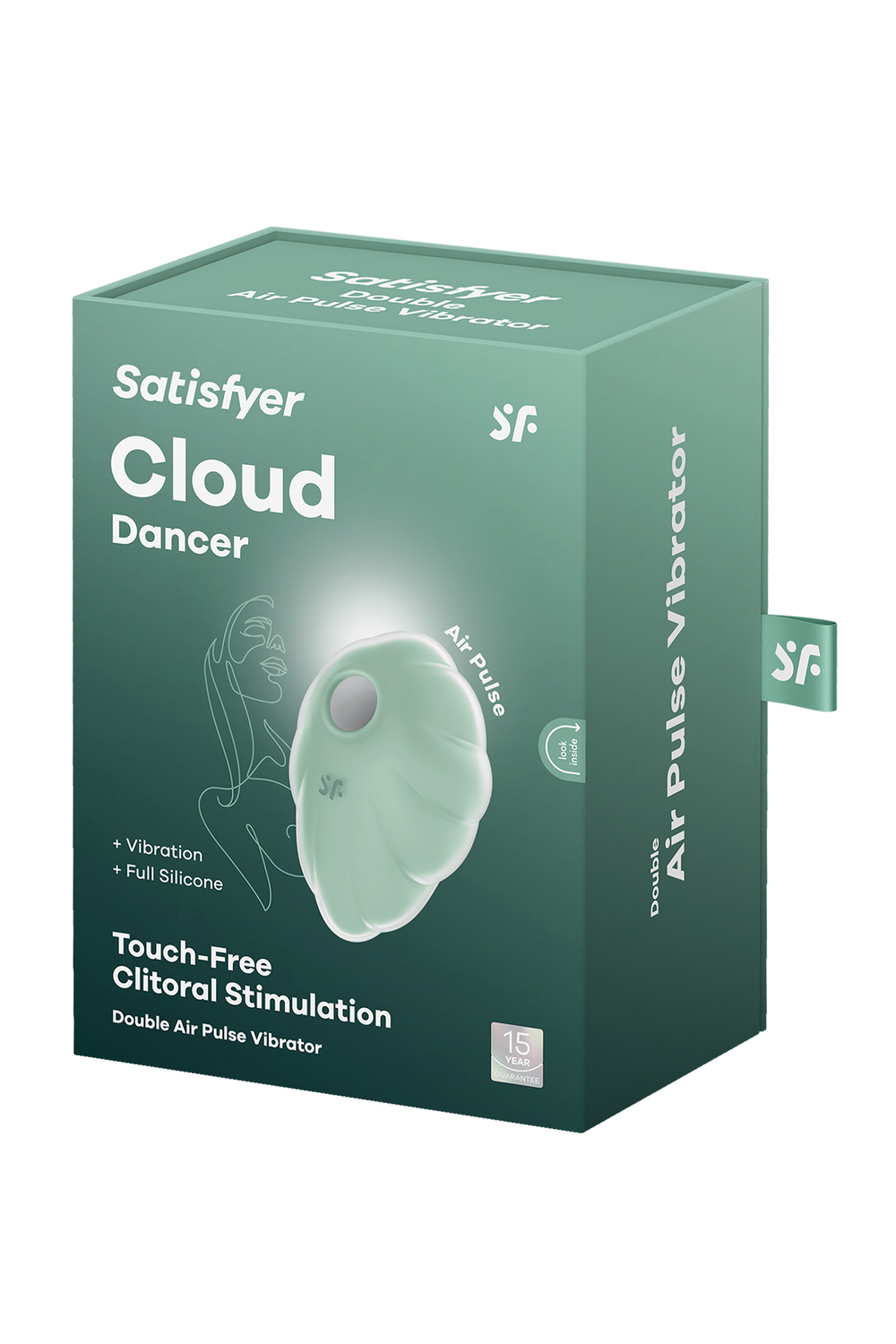 Вакуумный стимулятор клитора Satisfyer Cloud Dancer, силикон, мятный, 9 см