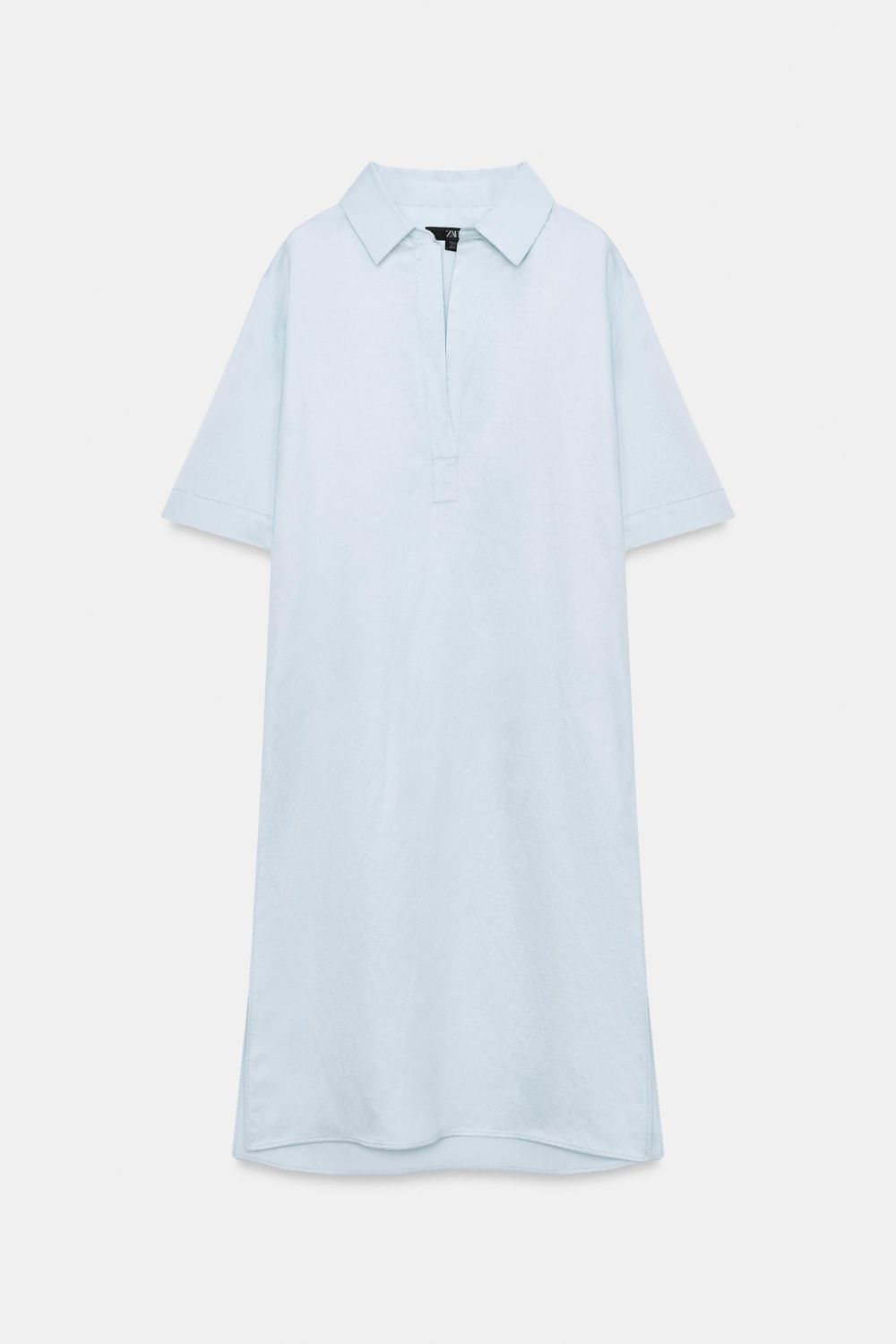 РУБАШКА-ТУНИКА ИЗ СМЕСОВОГО ЛЬНА — ZW COLLECTION — ZARA