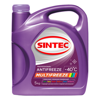 ОЖ Антифриз готовый Sintec Antifreze Multi Freeze G11/G12/G12+/G12++/G13/G12evo (5кг)