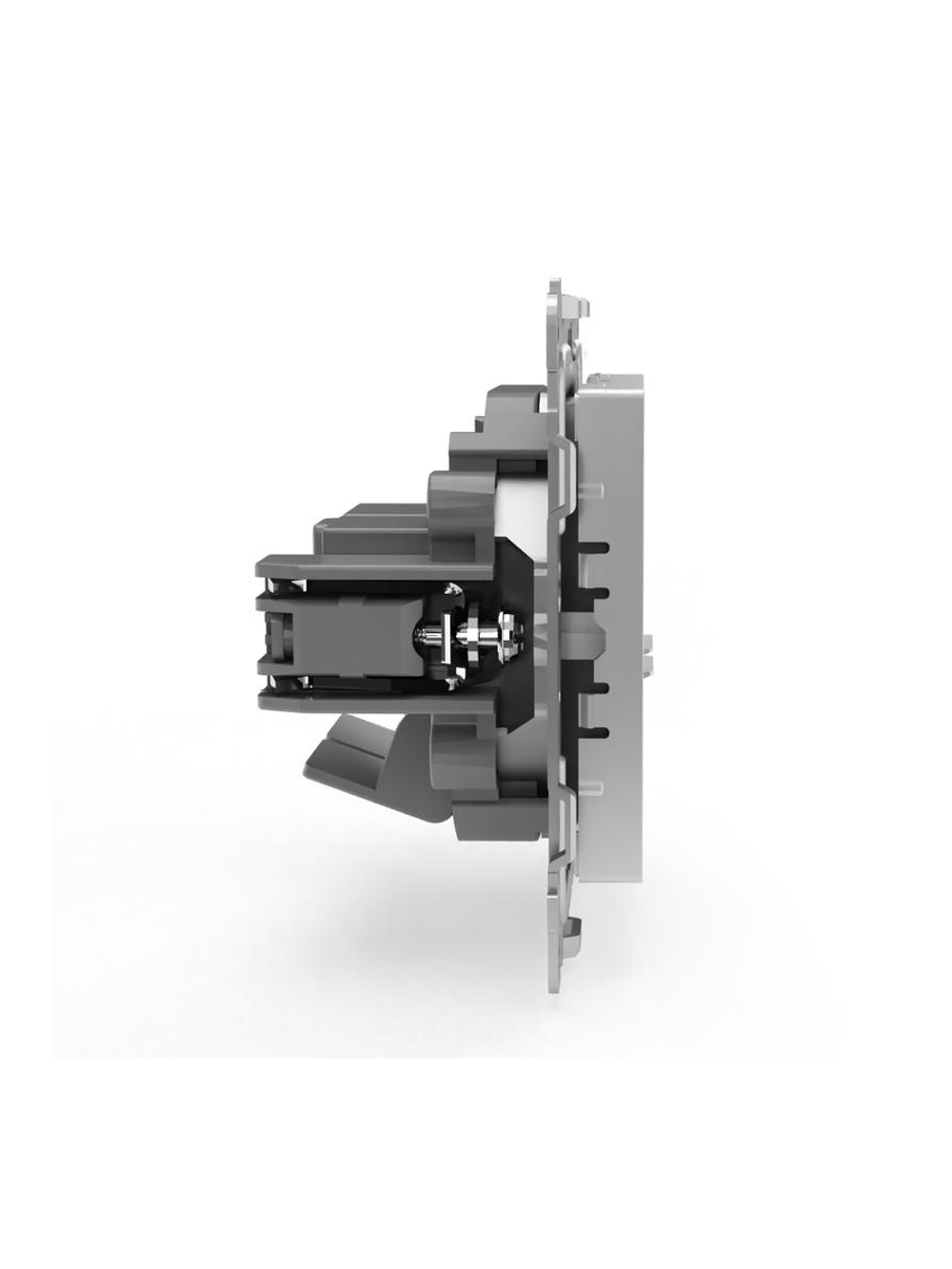 Розетка компьютерная 2-м СП Pixel RJ45 кат.5E механизм алюм. TOKOV ELECTRIC TKE-PX-RC2-C03