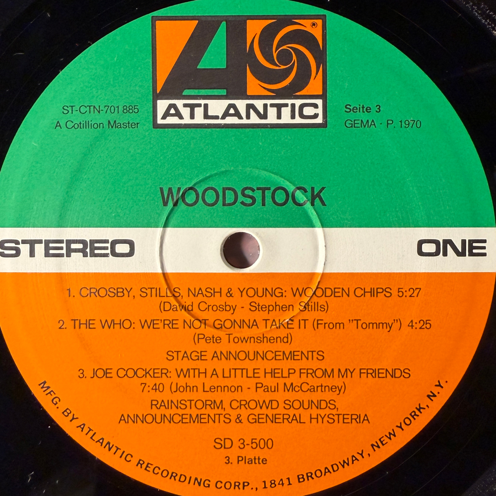 Woodstock - Music From The Original Soundtrack And More 3LP (Германия 1970г.)