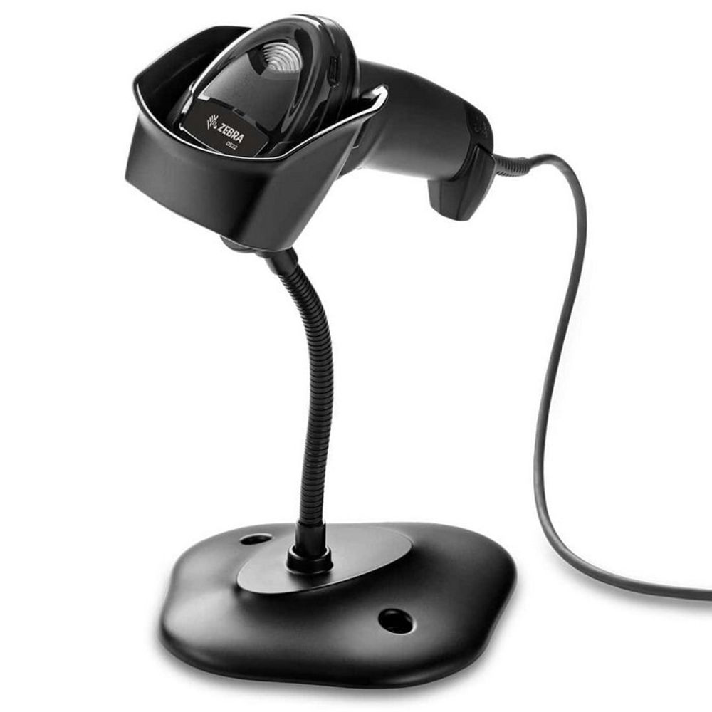 Сканер штрих-кода Zebra Symbol DS2208 (USB, Черный, Подставка)