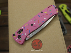 Нож Benchmade 535 Bugout DONUT А+++ - рукоять пончик, клинок светлый