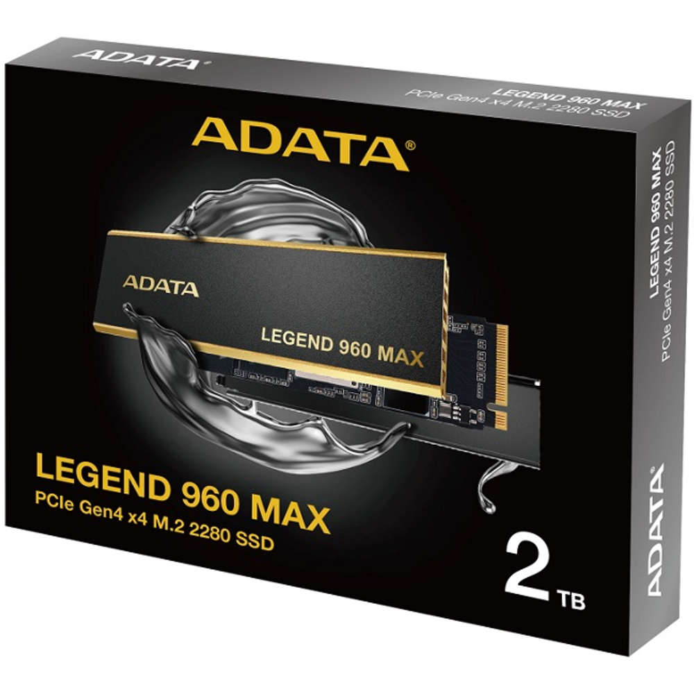 Жесткий диск SSD M.2 2Tb ADATA Legend 960 MAX, 7400/6800MBs, 630000 IOPS, TLC 3D NAND, PCI-E 4.0 x4 (ALEG-960M-2TCS)