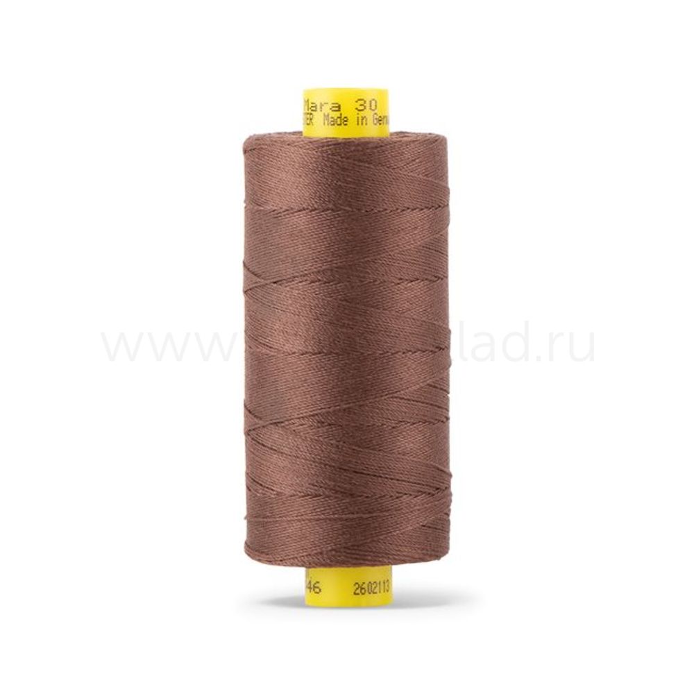 Нитка Gutermann Mara 30 (300 метров), 1 кат., для отстрочки | 446 сигнальный коричневый