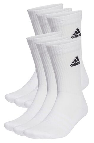 Теннисные носки Adidas Cushioned Sportswear Crew Socks 6P - white/black