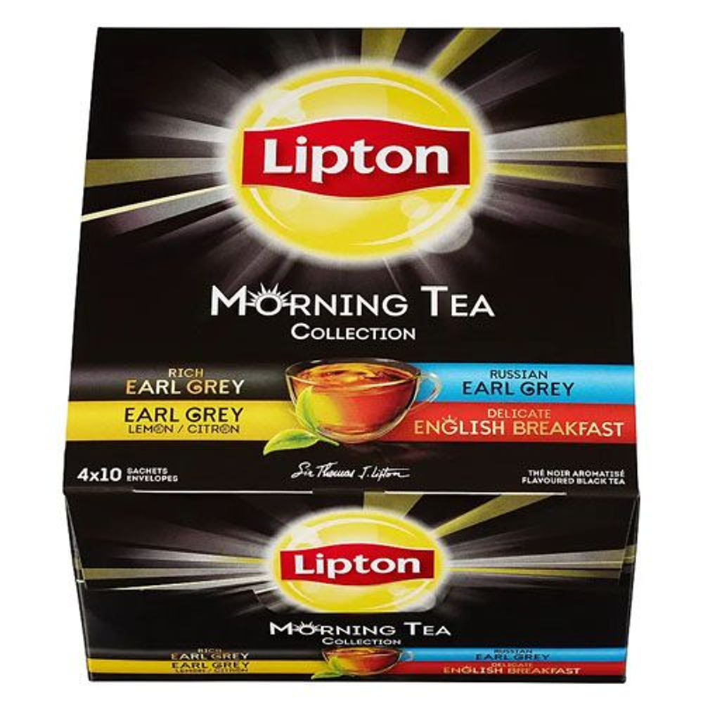 Lipton Чай черный набор Earl Grey Collection, 40 пакетиков 66 г (из Финляндии)