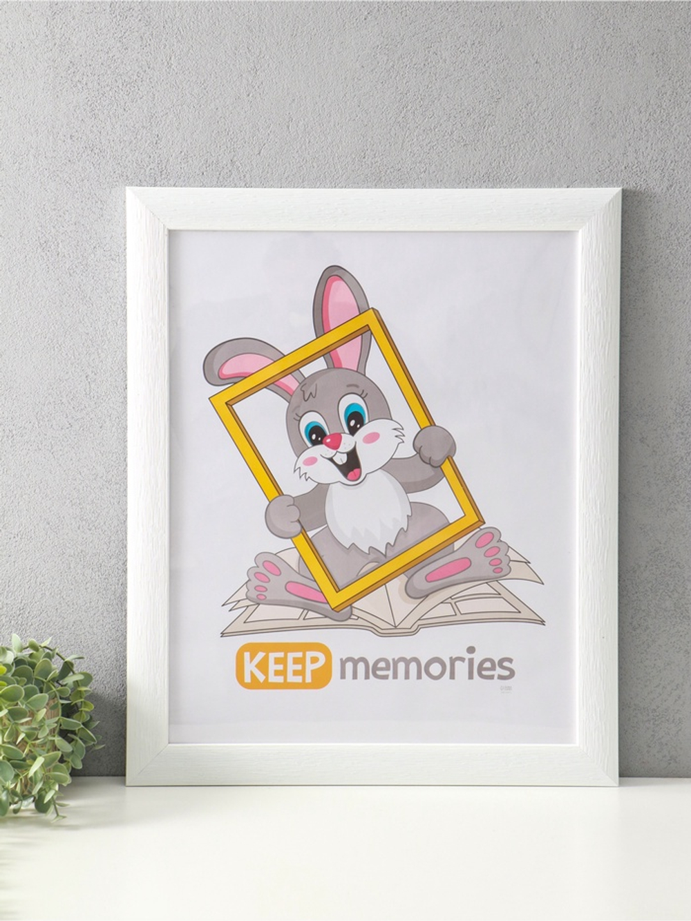 Фоторамка для фото 40×50 см Keep memories Luxe Elegance, пластик, белый, (пластиковый экран)