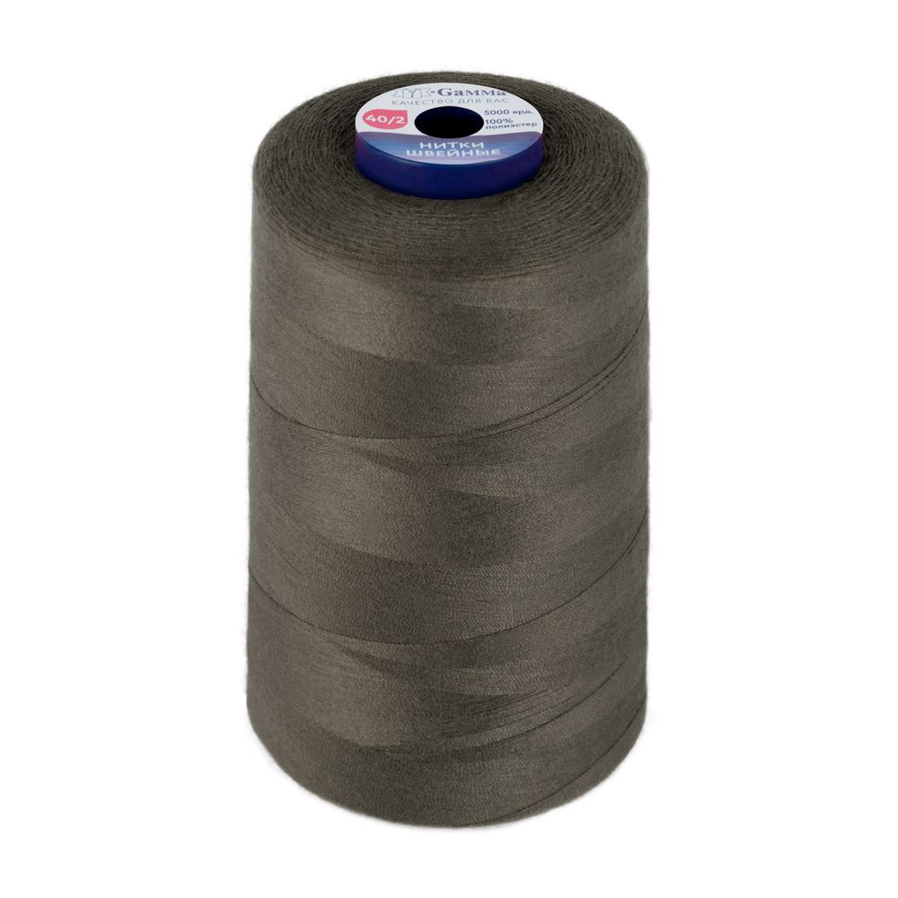 Нитки универсальные Gamma 40/2, 4570 м (5000 ярд) / 1 кат., 373 т.серый