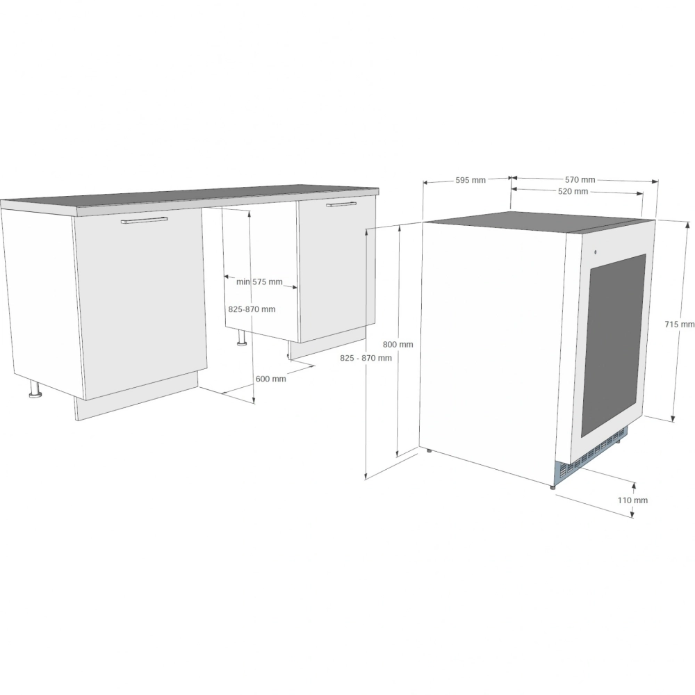 Винный шкаф Korting KFW 803 DB GN