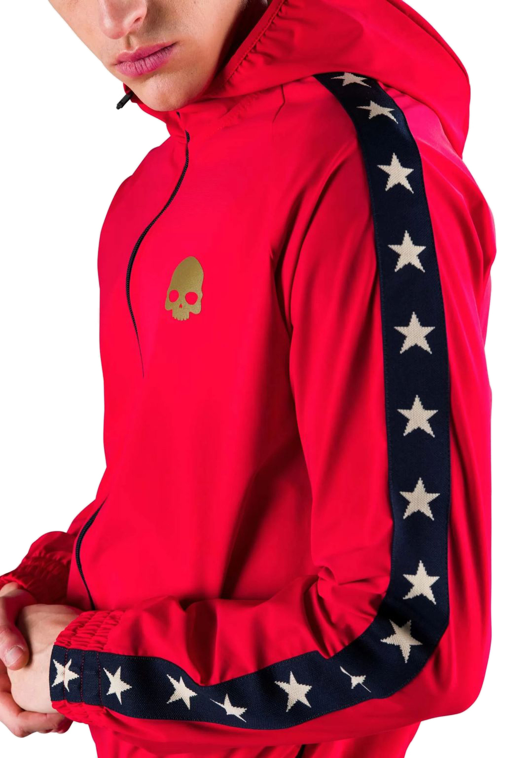 Мужская теннисная кофта Hydrogen Star FZ Hoodie - red