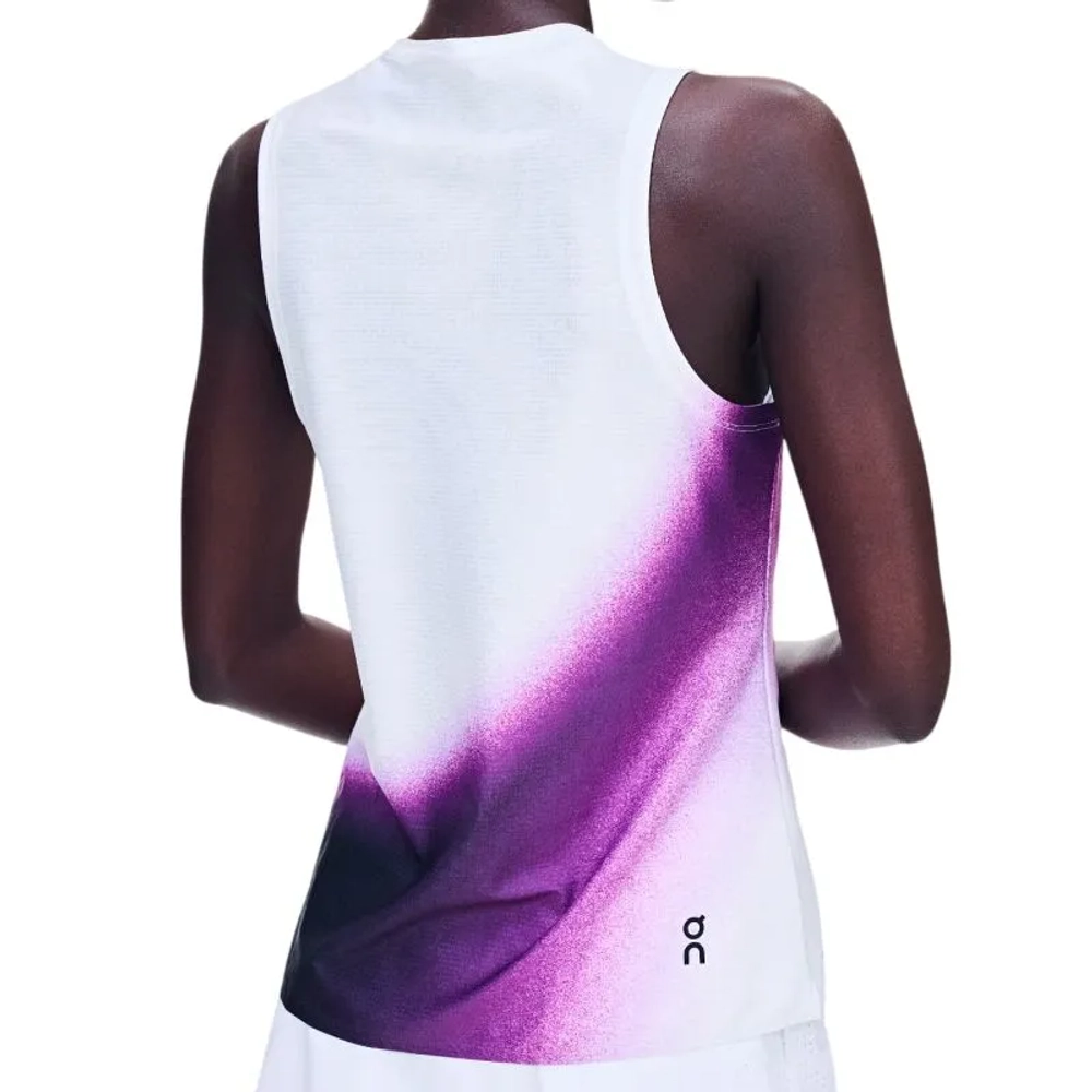 Женский топ теннисный On Court Swing Tank - white/cassis