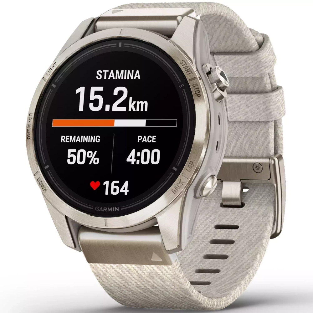 Смарт-часы Garmin EPIX Pro Gen 2 Sapphire Edition 42мм Soft Gold с нейлоновым ремешком 010-02802-20