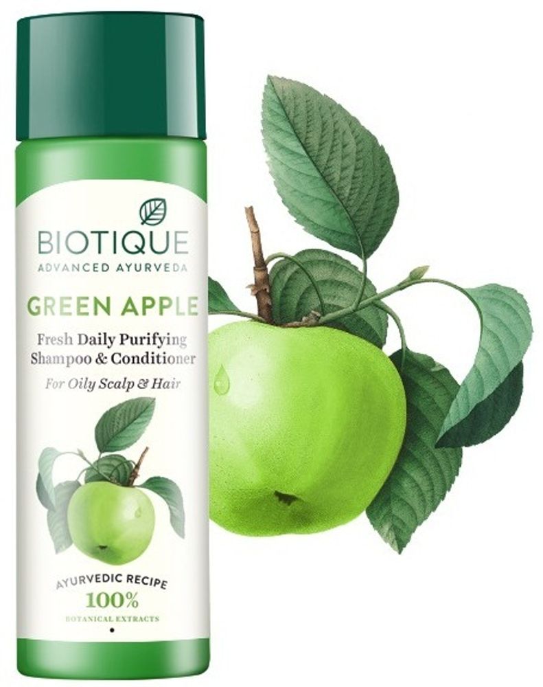 Шампунь-кондиционер Biotique Bio green apple, 120 мл