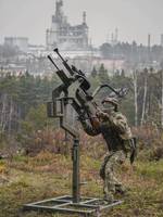 Турель для 4 автоматов АК против FPV-дронов, Система защиты от беспилотников (БПЛА), BRT