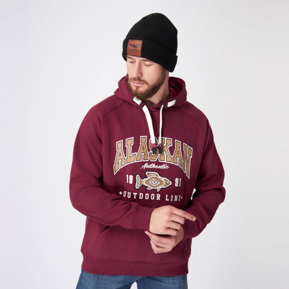 Толстовка Alaskan Promo Hoodie бордо  M