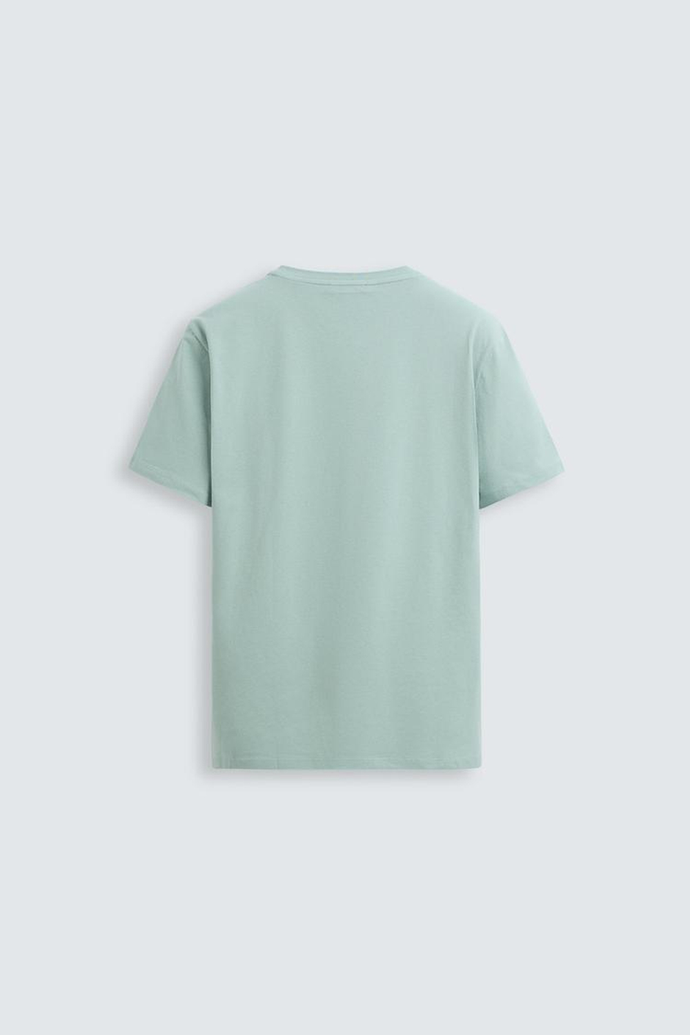 ZARA БАЗОВАЯ ПРИТАЛЕННАЯ ФУТБОЛКА SLIM FIT, СВЕТЛО-ЗЕЛЕНЫЙ
