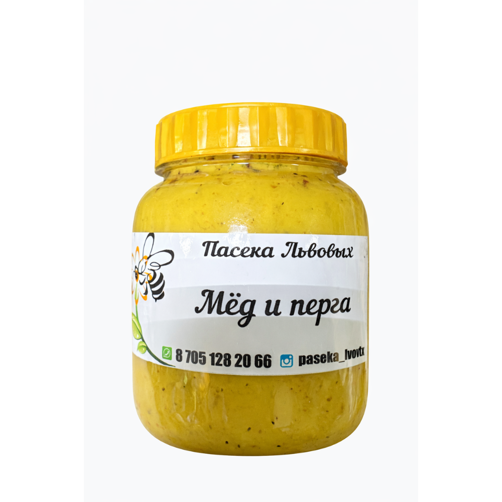 Мед и перга Пасека Львовых 350 гр