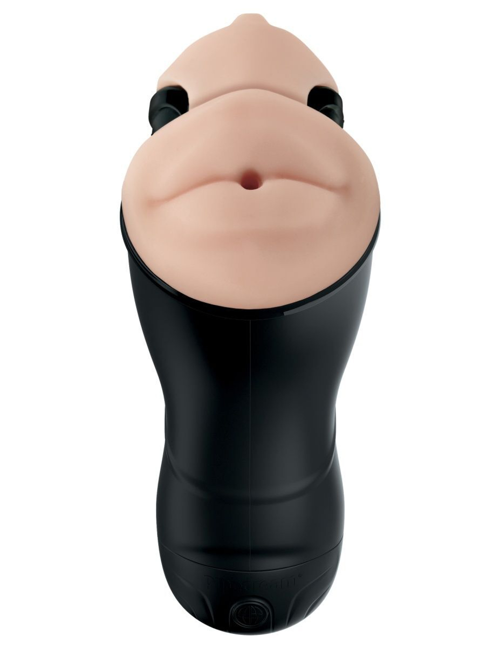 Мастурбатор в колбе с двумя тоннелями Double Penetration Vibrating Stroker (Цвет: телесный с черным)