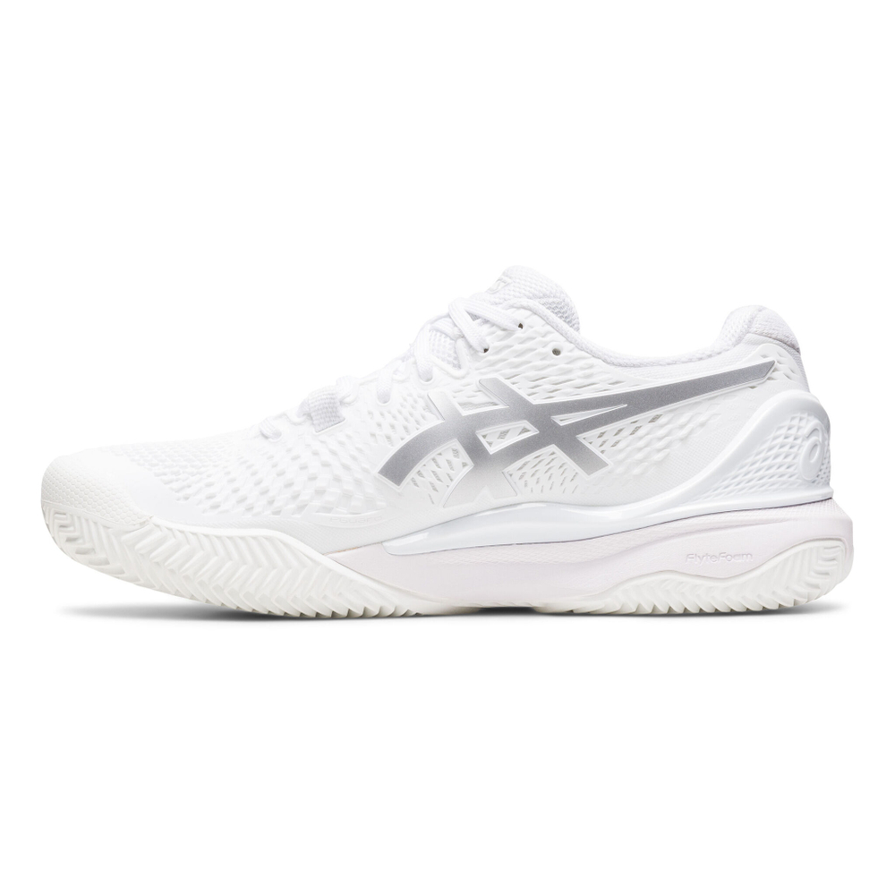 Женские теннисные кроссовки ASICS Gel-Resolution 9 Clay Court Shoe Women - White, Silver