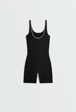 Oysho Короткий комбинезон Comfortlux, черный