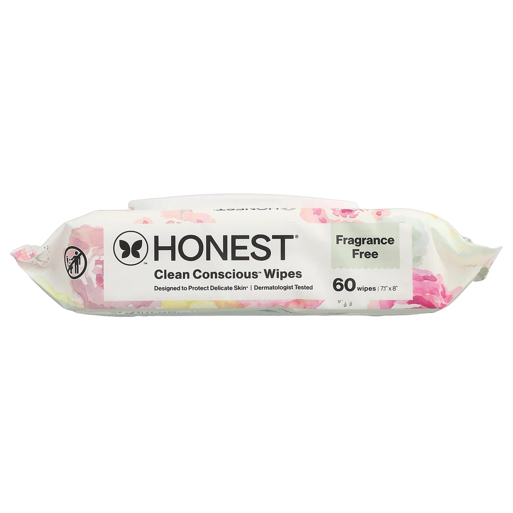 The Honest Company, Салфетки Sensitive Clean Conscious, без отдушек, 60 салфеток