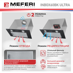 Полновстраиваемая вытяжка Meferi INBOX60BK ULTRA фото 3