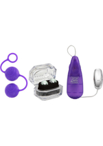 Набор для женщин Hers Kegel Kit (Цвет: фиолетовый, серебряный)