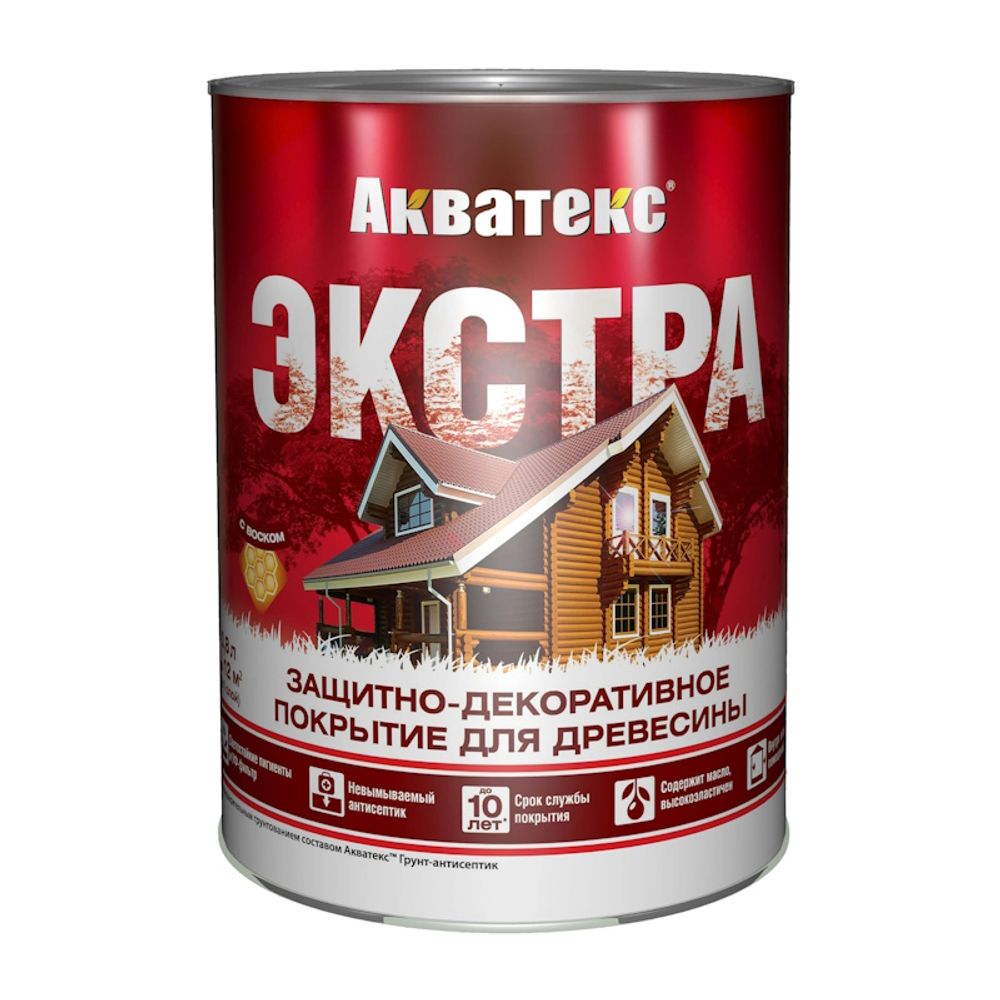 Пропитка по дереву Антисептик АКВАТЕКС Экстра красное дерево   0,8л (Рогнеда)