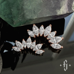 Кластер "Sunshine Marquise" - Розовое золото - White CZ