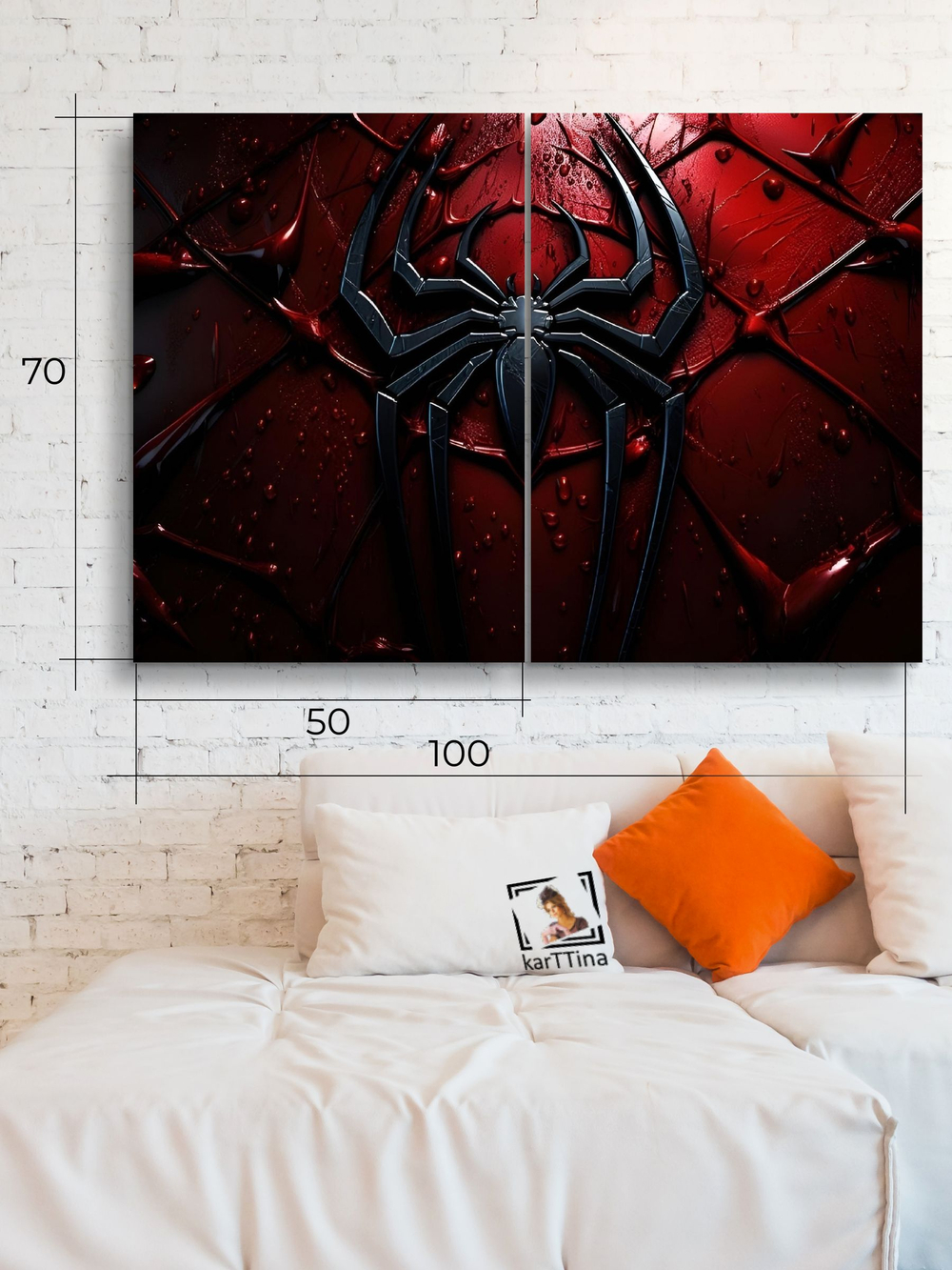 Картина Молнии в небесах модульная 50x70см 2шт.