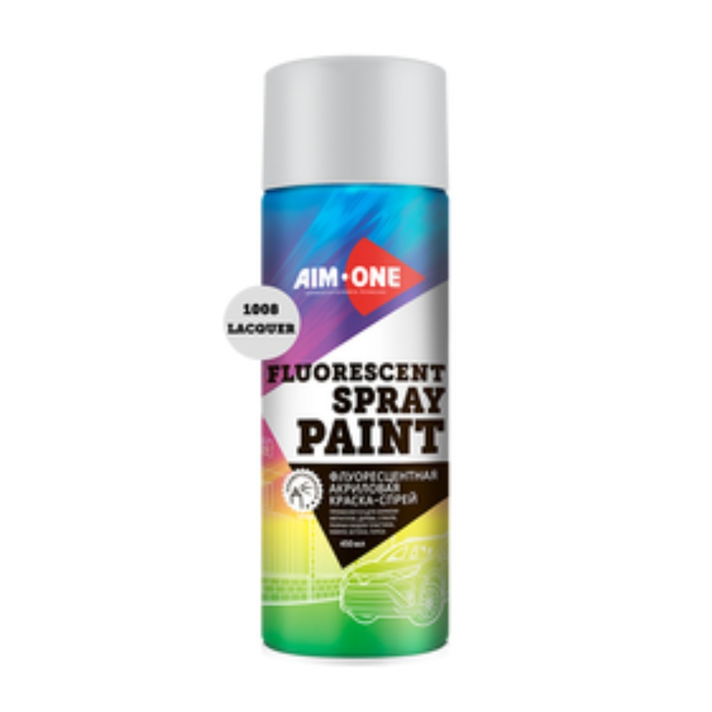 Aim-One Краска-спрей Fluorescent. Защитный лак 450мл