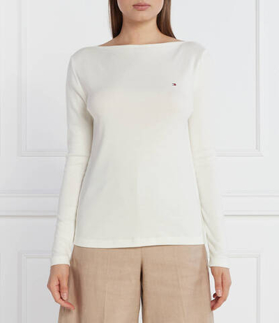 Блузка CODY RIB SLASH-NK LS Tommy Hilfiger - белый(WW0WW40829)