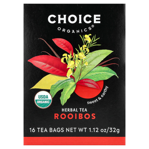 Choice Organics, Herbal Tea, ройбуш, без кофеина, 16 чайных пакетиков, 32 г (1,12 унции)