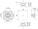 Переключатель перекрестный (с 3-х мест) на 1 тумблер,  цилиндр,  10AX 250V,  черный,  серия N96