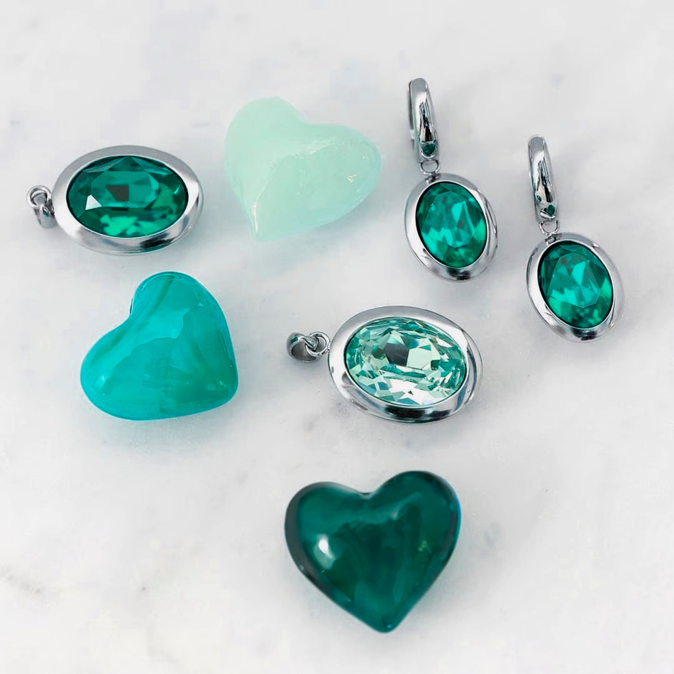 Кольцо Qudo TIVOLA big S emerald 17.2 мм 632322/17.2 G/S размер 17,2