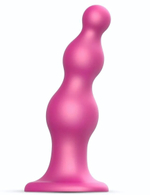 Розовая насадка Strap-On-Me Dildo Plug Beads size S (Цвет: розовый)