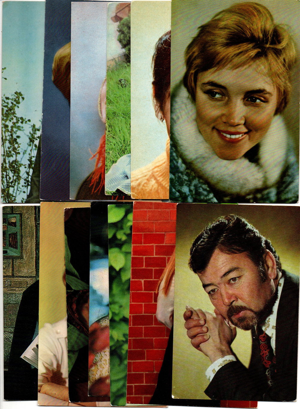 №81 Открытки Артисты и актёры СССР 1970–1980-е г. 25 штук. Цветные, чистые, без повторов