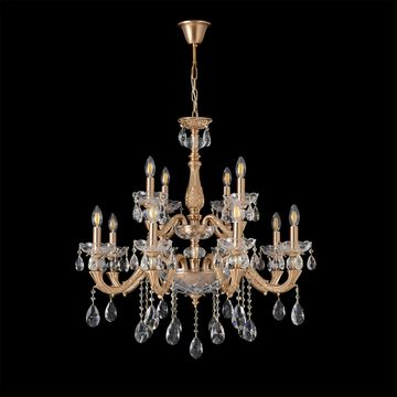 Люстра 12*Е14 Elizabeth SP8+4 Brass латунь Crystal Lux